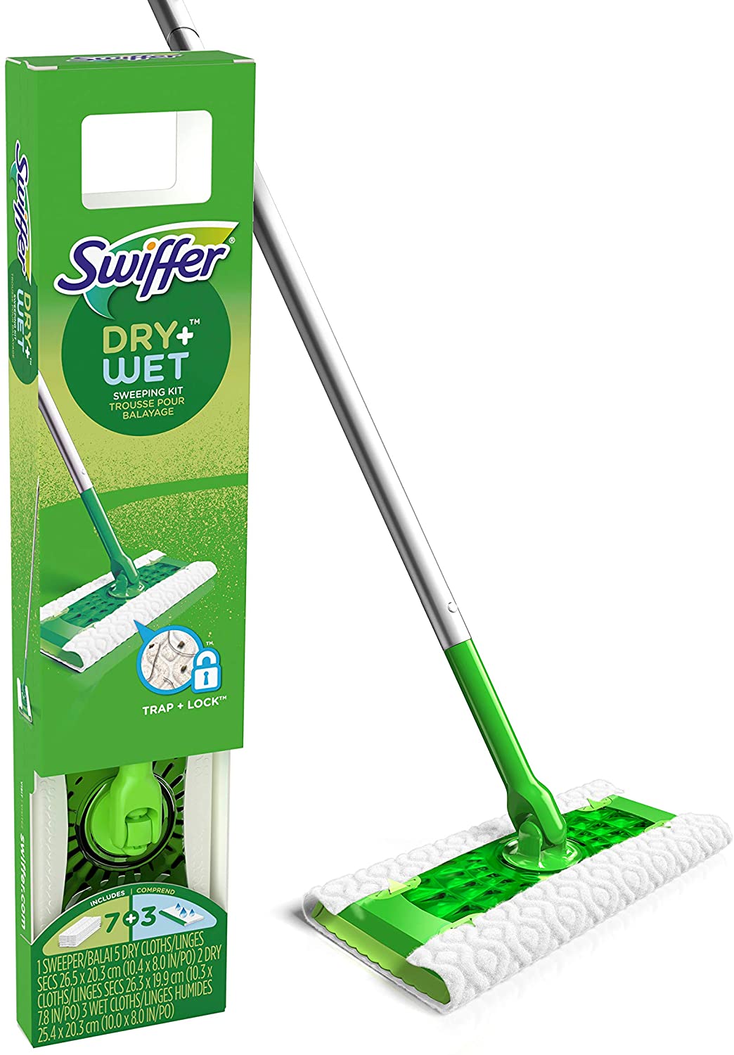 Swiffer Set 1 Floor Mop Plus 2 Floor Dusters, White, 1 Stück (1er Pack)