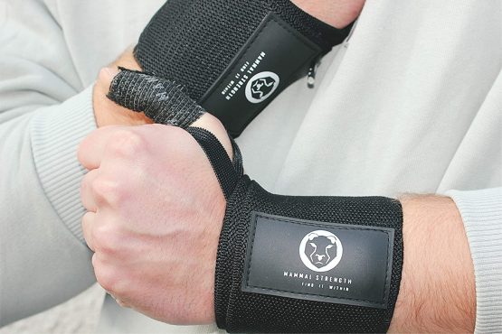 Mammal Strength Wrist Wraps - Premium Heavy Duty Wrist Support with Thumb Loop - Black or White - Gymnastics, Weightlifting, Gym training, Powerlifting - Image 2
