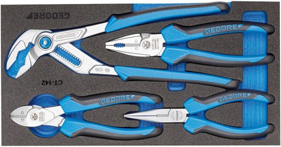 Gedore 1500 CT1-142 VDE Pliers Set in 1/3 Check-Tool-Module