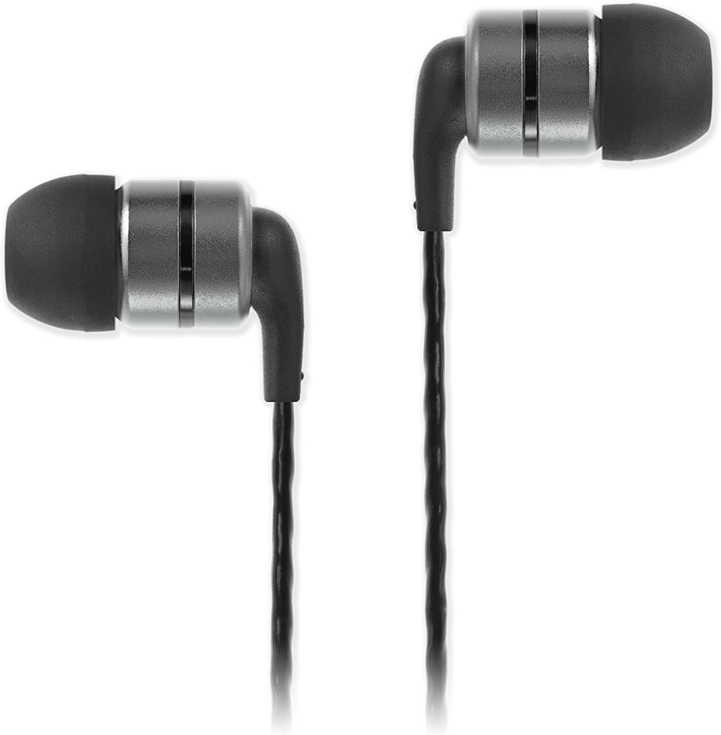 Soundmagic E80 Wired Earbuds No Microphone HiFi Stereo Audiophile Earphones Noise Isolating in Ear Headphones Comfortable Fit Super Bass Gunmetal