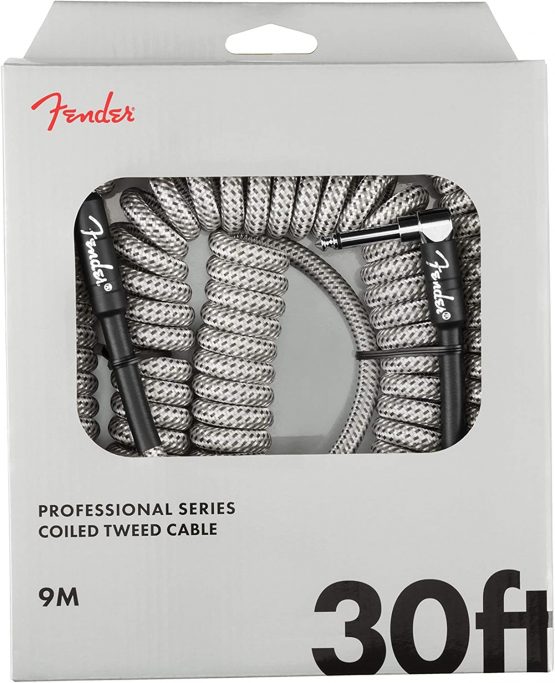 Fender©"Professional Series" Coil Cable - 30FT (9m) - White Tweed, 0990823023
