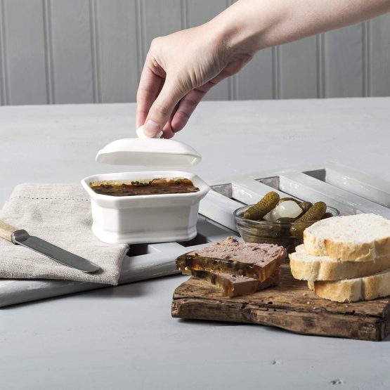 WM Bartleet & Sons 1750 T225 Butter/Terrine Dish with Lid, Porcelain, White - Image 4
