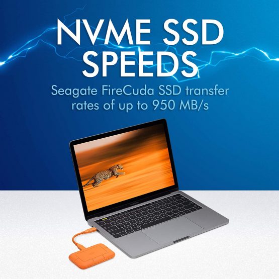 LaCie Rugged SSD 500 GB Solid State Drive : USB-C USB 3.0 Thunderbolt 3, Drop Shock Dust Water Resistant. Works with Mac, iPad and PC Computer Desktop Laptop, 1 Month Adobe CC inc, (STHR500800) - Image 2
