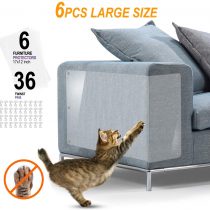 Cat Scratch Protector Furniture Scratch Guards 6Pack X-Large Cat Scratch Deterrent Cat Couch Protector Cats Furniture Protector Cat Repellent for Furniture Cat Scratching Pads (XL:17"L x 12"W))