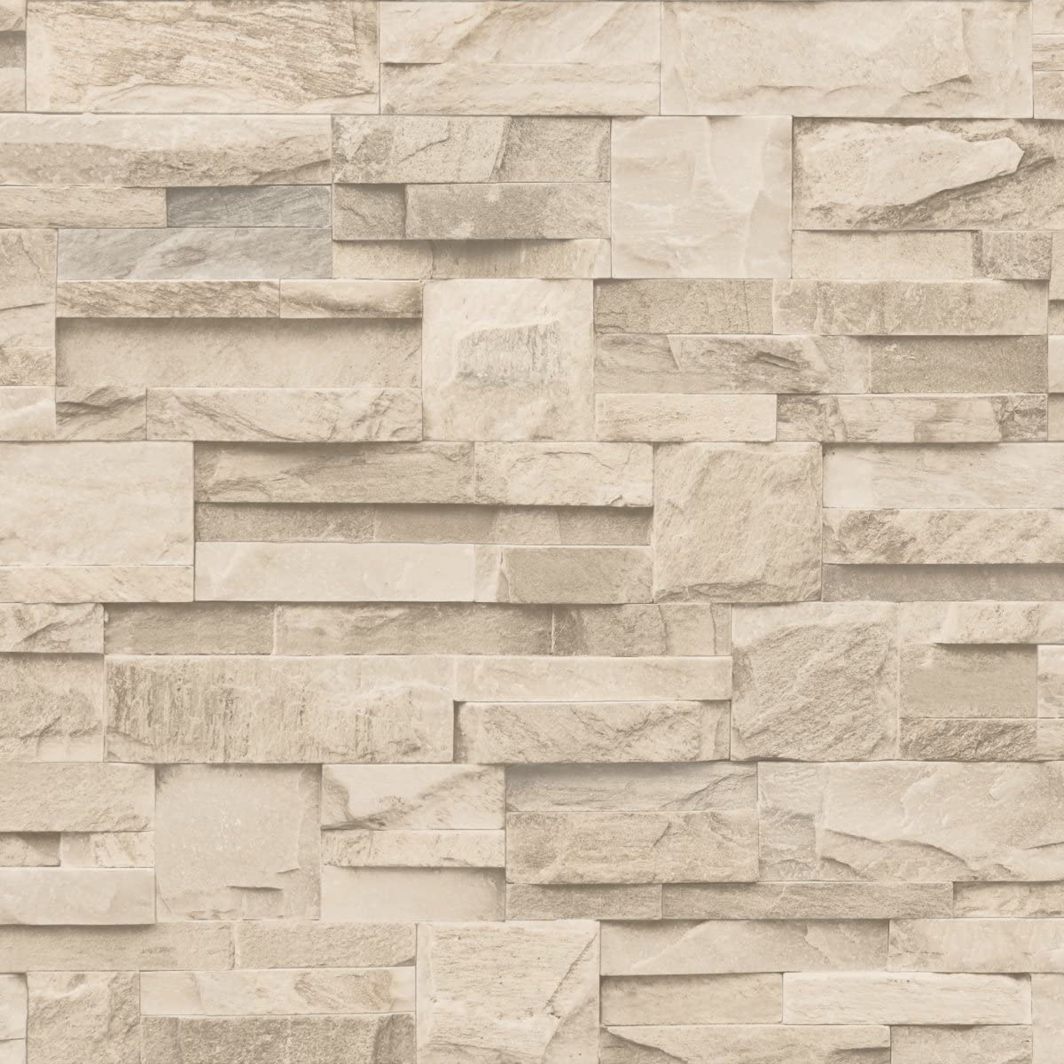 Muriva Large Slate Cream Wallpaper, Cream,beige