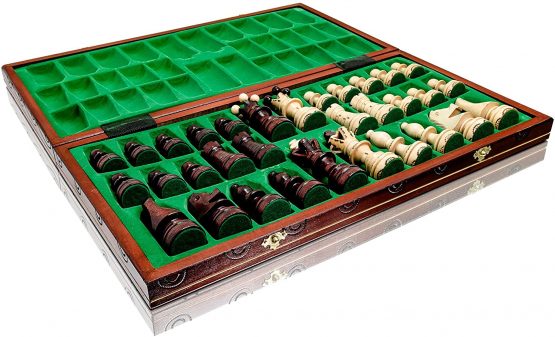 Exclusive AMBASSADOR DELUXE 54cm / 21in Premium Quality Wooden Chess Set, Handcrafted Classic Game - Image 3