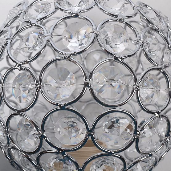 Reelva Modern Silver Chrome Crystal LED Wall Light Lamp Sconce Fixture Bedroom Hallway with E14 Socket - Image 4