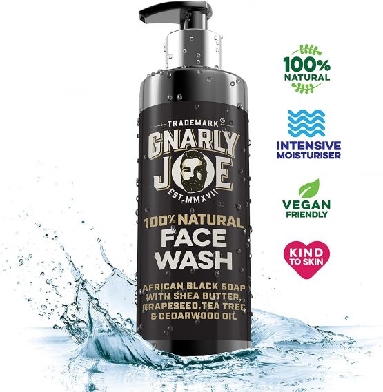 Gnarly Joe Face Wash for Men. Moisturise and Soften Skin. Natural Ingredients, African Black with Shea Butter and Coconut Oil (Cedarwood and Tea Tree, 250ml) - Image 3