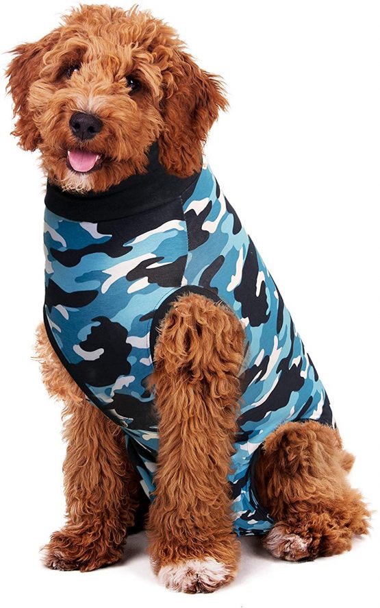 Suitical Recovery Suit Dog, XX-Large, Blue Camouflage - Image 3