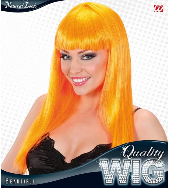 Beautiful - Orange Wig for Hair Accessory Fancy Dress - Image 2