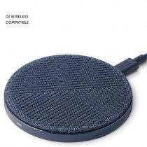 Native Union DROP - High Speed Wireless Charger [Qi Certified] 10W Non-Slip Fast Wireless Charging Pad - Compatible with iPhone 12/12 Pro/12 Pro Max/12 mini/11/11 Pro/11 Pro Max (Indigo)