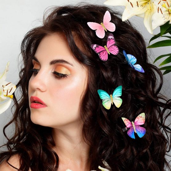 18 Pieces Butterfly Hair Clips Glitter Barrettes Butterfly Snap Hair Clips for Teens Women Hair Accessories (Style Set 1) - Image 2