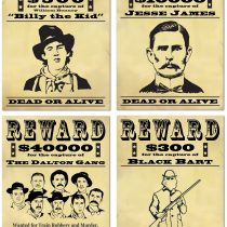 Beistle Wanted Sign Cut-outs, 54183