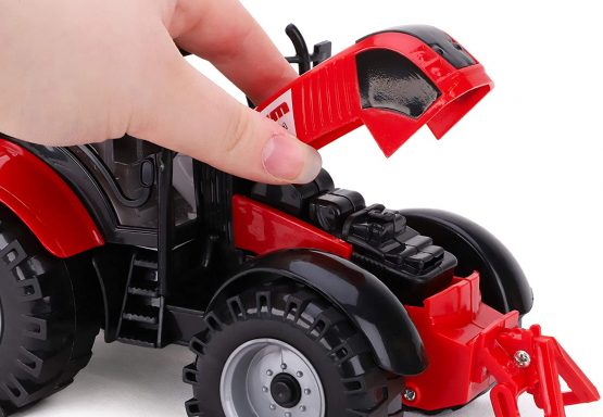 ToylandⓇ Friction Powered Farm Tractor With Opening Bonnet - Available In Pink, Blue, Red & Green (RED) - Image 4
