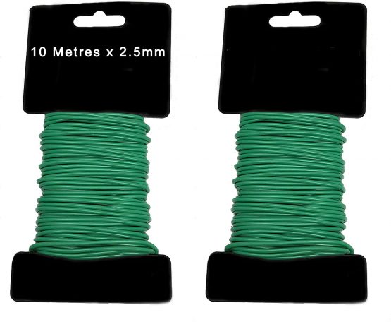 Bee Different Ltd Plant Ties Garden Wire Slim Soft Twist Plant Tie Plant Support Rubber 10m X 2.5mm X 2 Packs - Gardening - Climbing Plants - Tomato Plants - Outdoor - Gardener - Bamboo - Tree