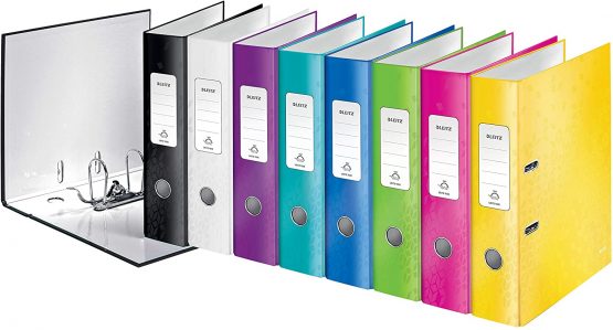 Leitz A4 Lever Arch File, Black, , 80 mm spine width, WOW Range, 10050095, Design may vary - Image 4