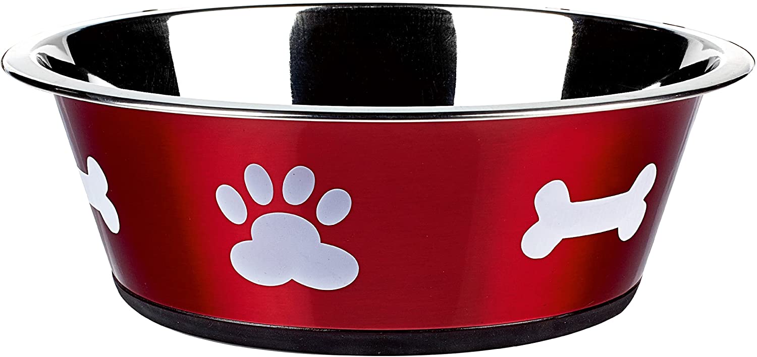 Classic Pet Products Classic Posh Paws Dish, 2500 ml, Red, 2500ml