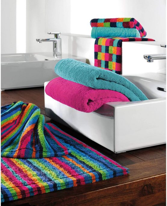 Cawö Life Style Striped Hand Towel Duschtuch 70x140 cm multicolor dunkel - Image 3