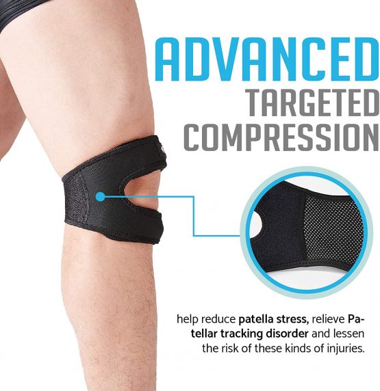 Patellar Tendon Support Strap (Small/Medium), Knee Pain Relief Adjustable Neoprene Knee Strap for Running, Arthritis, Jumper, Tennis Injury Recovery, S/M - Image 4