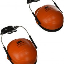 3M PELTOR Earmuffs, 28 dB, Orange, Helmet Mounted, H31P3E 300