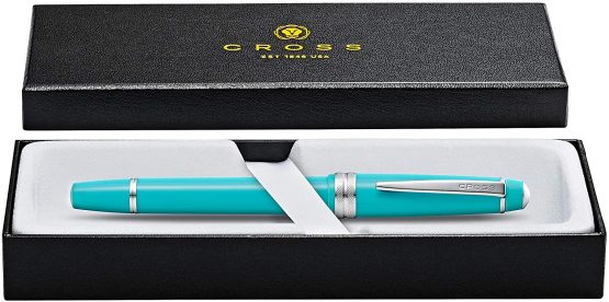 Cross Bailey Light Polished Teal Resin Rollerball Pen INCL. Premium Gift Box - Refillable Medium Gel Ink Rollerball AT0745-6 - Image 4