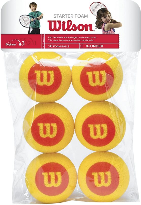 Wilson Starter Foam Tennis Balls, Yellow/Red