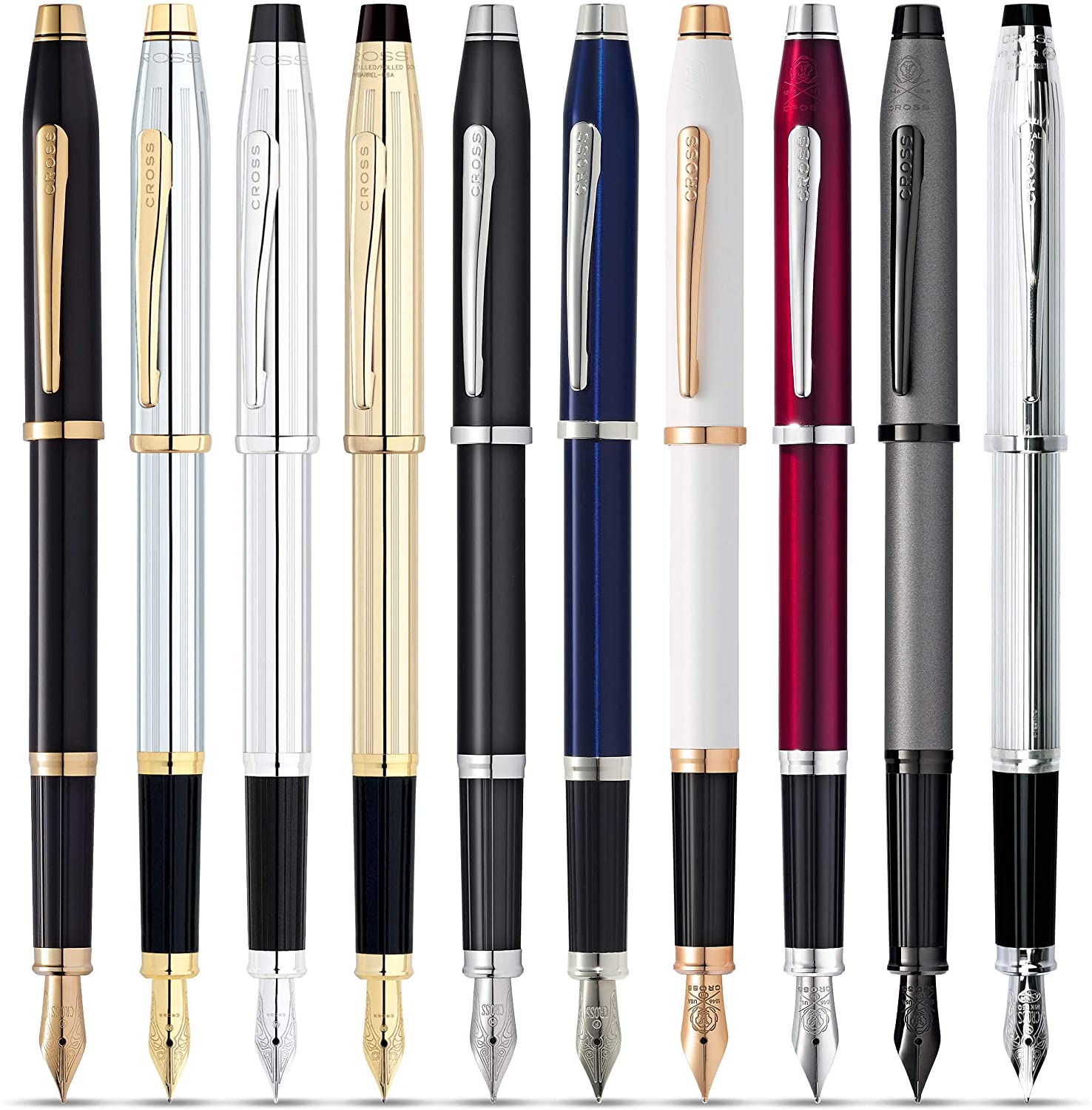 Cross Century II Translucent Plum Lacquer Fountain Pen with Rhodium-Plated Appointments and Stainless Steel Fine Nib - Image 4