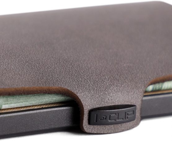 I-CLIP Original Black Soft Touch Urban Grey, Credit Card Holder, Wallet, Money Clip - Image 2