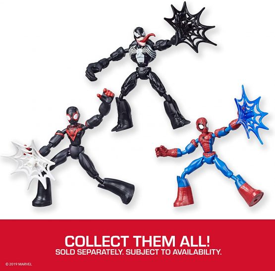 Marvel Spider-Man Bend and Flex Miles Morales Action Figure Toy, 15-cm Flexible Figure, Includes Web Accessory, For Children Aged 6 and Up - Image 3