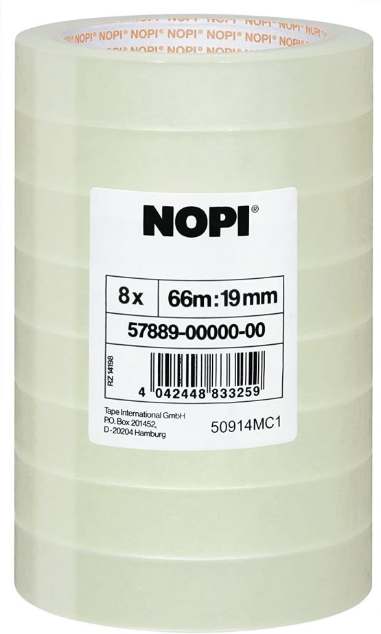 NOPI Transparent Film 66 m x 19 mm 8 Rolls