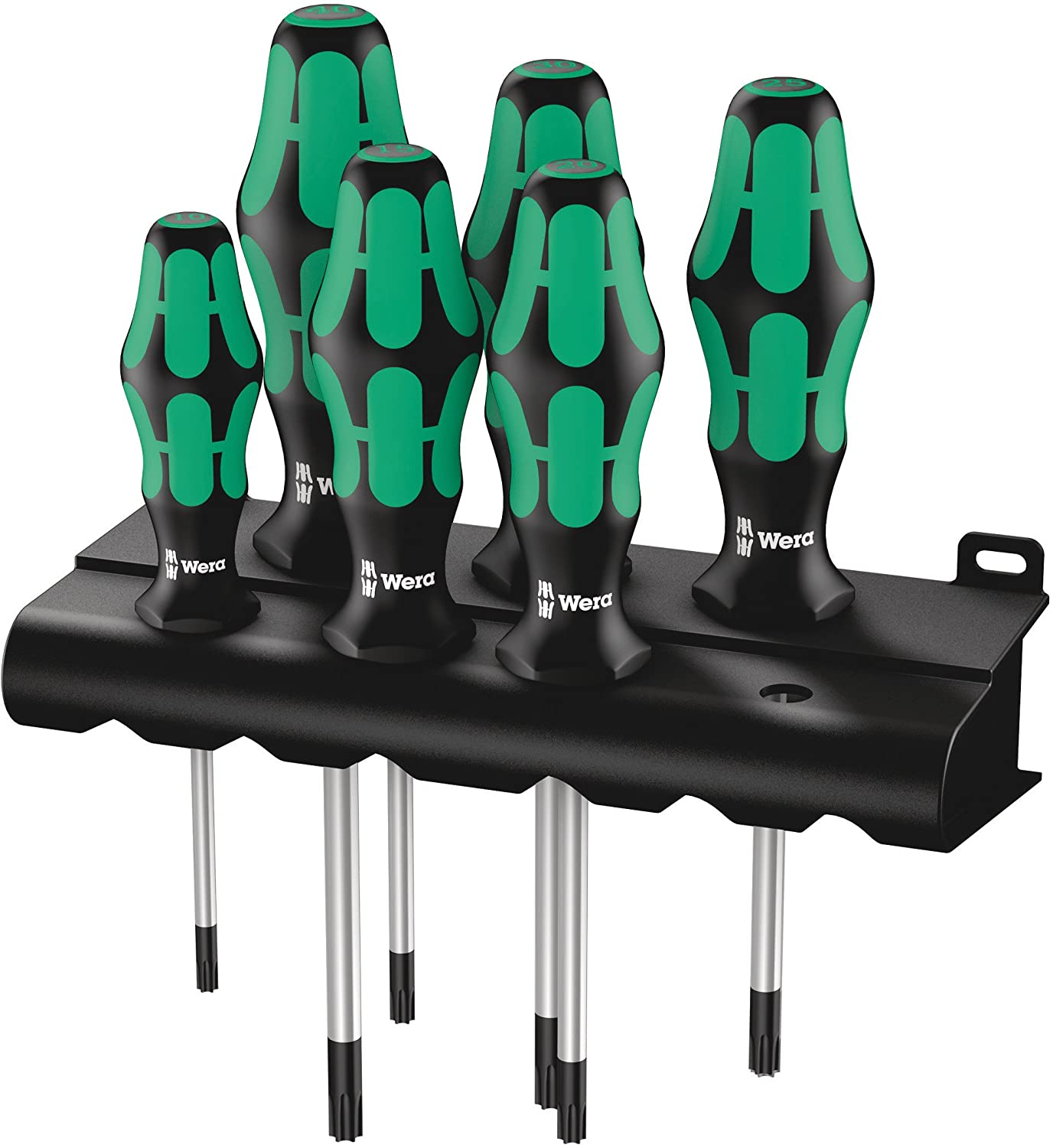 Wera 367/6 TORX® Kraftform screwdriver Set including rack, 6pc, 05028062001,Multi-colour,315 x 155 x 40 mm