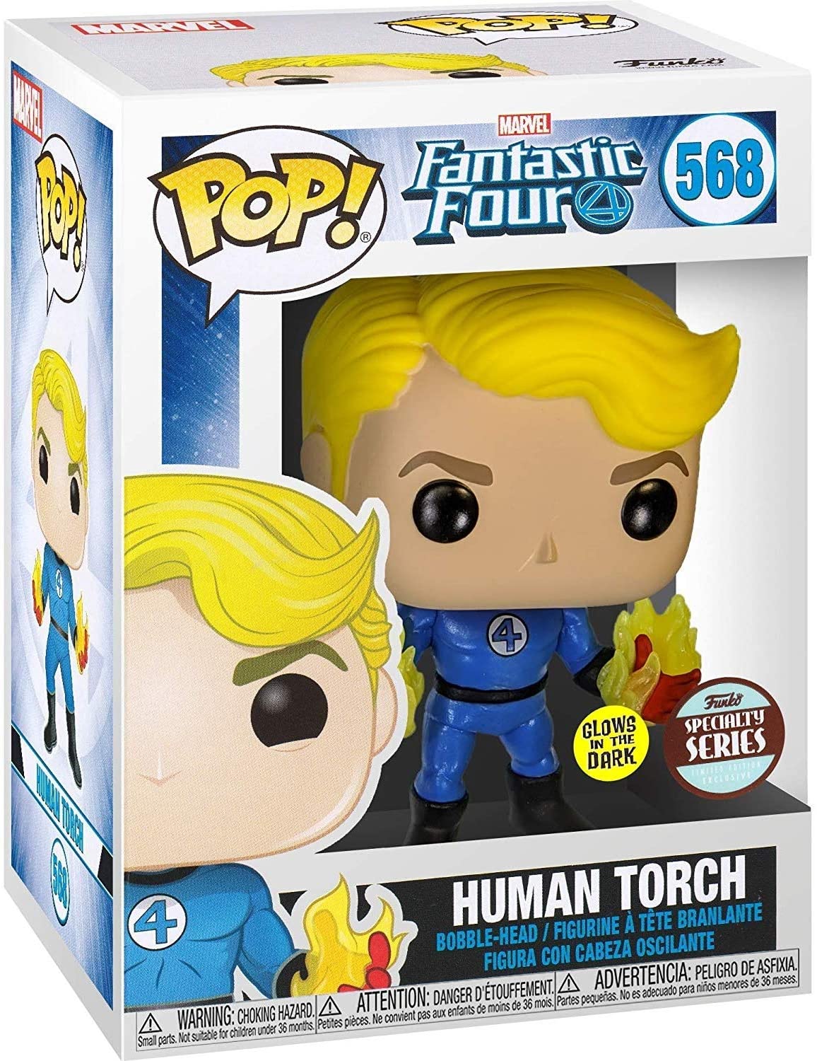 Marvel Funko Fantastic Four Specialty Series POP Human Torch Vinyl Figure, Red - Image 2