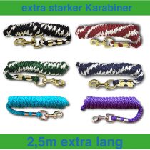 Lead Rope for Horse - Tie Rope in Various Stylish Designs, Lead Lead, Tie Rope Pony, Donkey, Goat (2 x Turquoise)