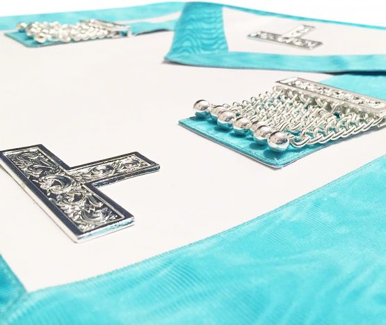 Delantal de piel de cordero Masonic Craft Worshipful Master WM - Image 3