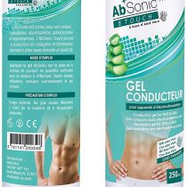 AbSonic Touch with Aloe - Conductive gel for Electrodes, TENS, EMS and Abs Stimulating Belts - 2 x 250 ml (2 x 8.5 oz)