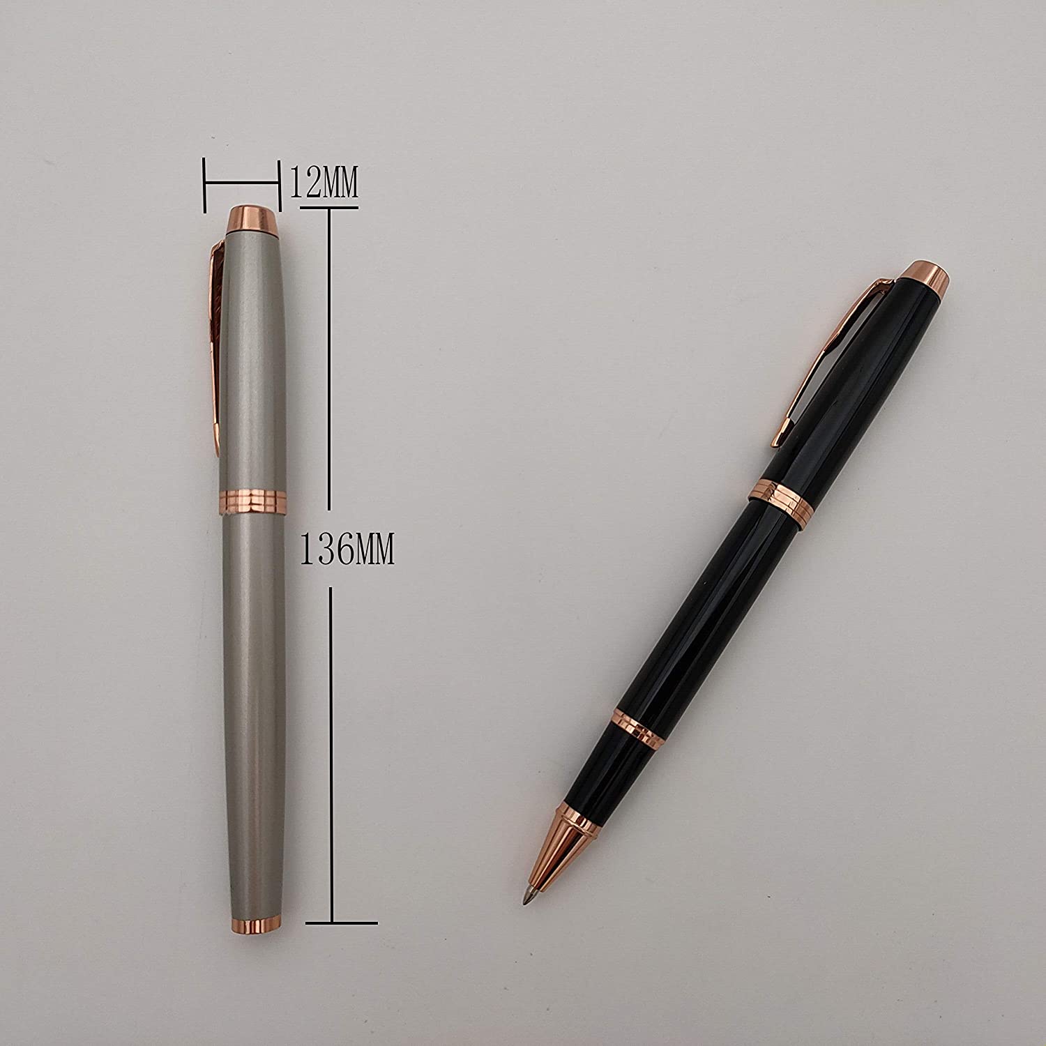 Accod Signature Pen Premium Metal Rollerball & Ballpoint Pen Creative Gift Pen with Two 0.5mm Black Replaceable Refills High-grade Pen Case Good Gift for Family Friends and Colleagues (Black) - Image 4