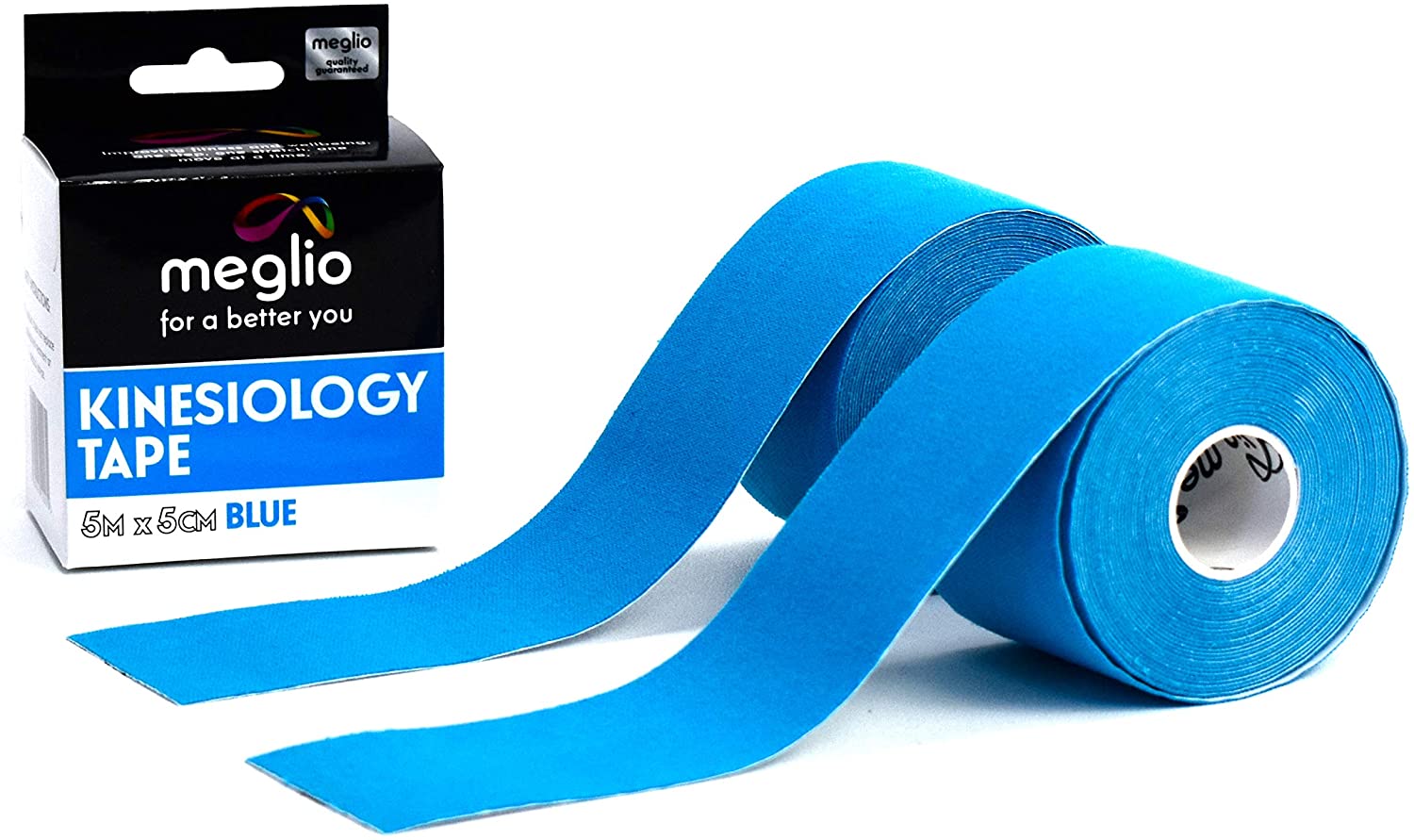 Meglio Kinesiology Tape, Uncut 5m Roll Sports Tape Strapping for Injuries Support Muscle Tape, K Tape, Physio Tape