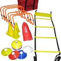 Mitre A3092AAA-ONESZ Football Training Kit with Agility Ladders, Hurdles and Cones, Multicolour