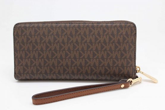 Michael Kors Women Jet Set Travel Large Travel Continental Wristlet Wallet Brown - Image 3