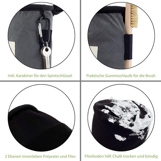 Igoera chalk bag for climbing and bouldering | special lining for perfect chalk distribution | robust and durable chalk bag for added safety - Image 2