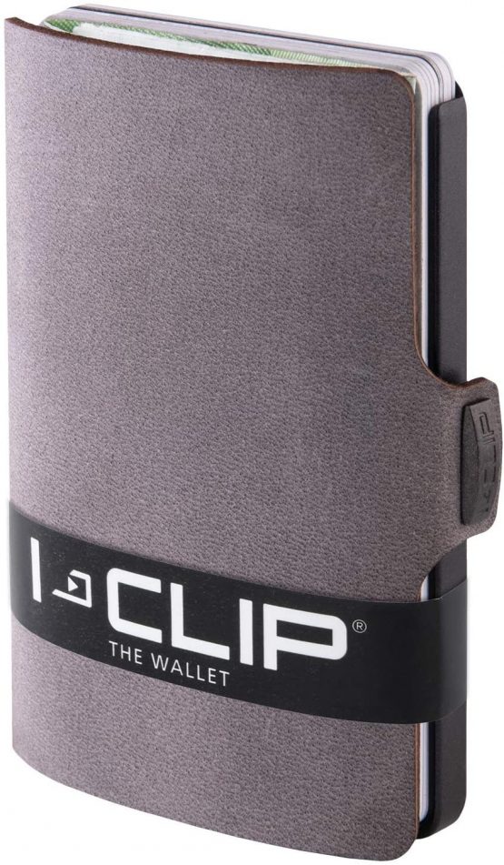 I-CLIP Original Black Soft Touch Urban Grey, Credit Card Holder, Wallet, Money Clip