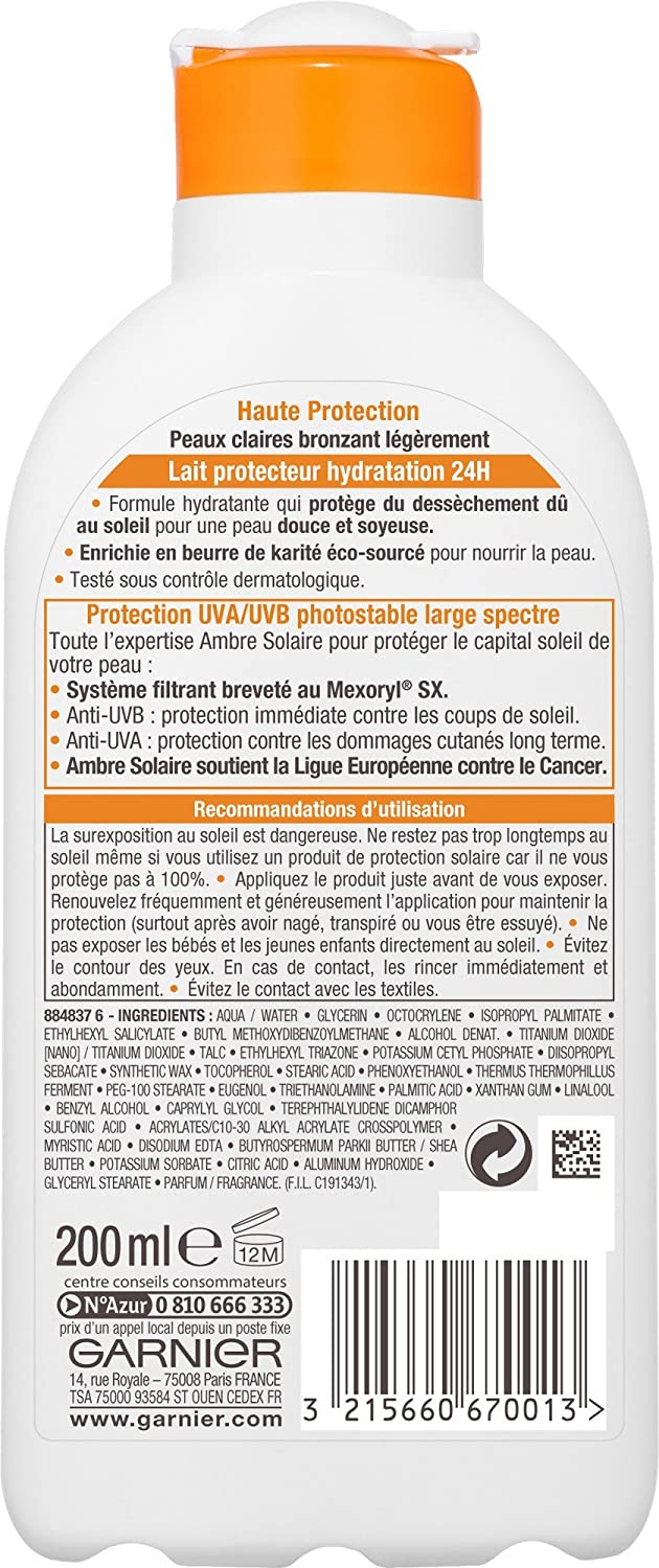 Garnier Ambre Solaire Moisturizing Lotion 24 Hour SPF 30 200 ml (1 unit), 400 ml (Pack of 1) - Image 2