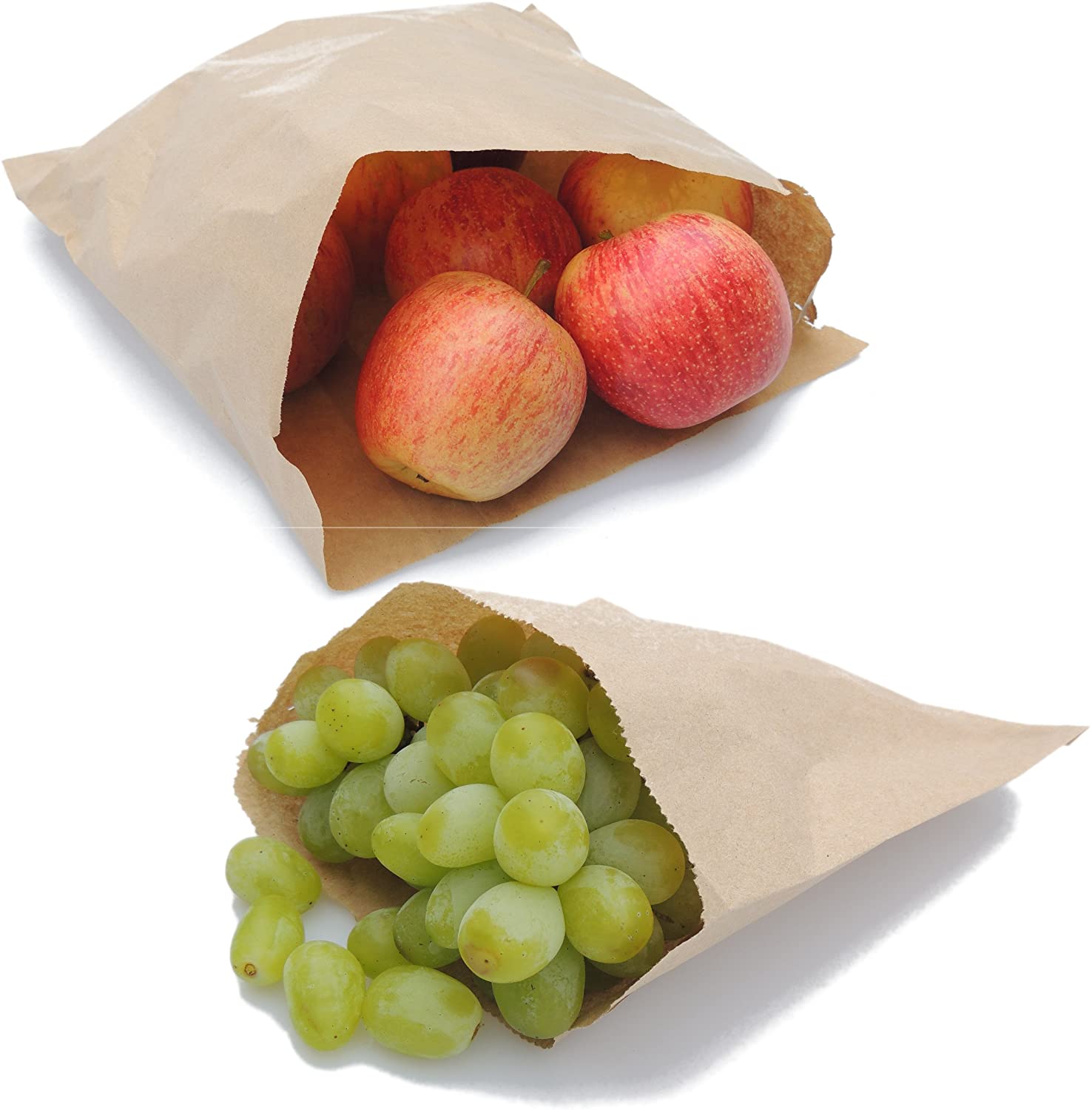 The Paper Bag Company 7 x 7-Inch Paper Food/Sweet/Mushroom Bags, Pack of 100, Brown, A: 7" x 7"