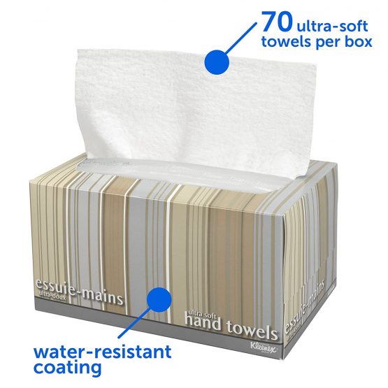 Kleenex Ultra 1126 Soft Pop-Up Interfolded Hand Towels, 1 Ply, White, 18 Boxes x 70 Sheets - Image 3