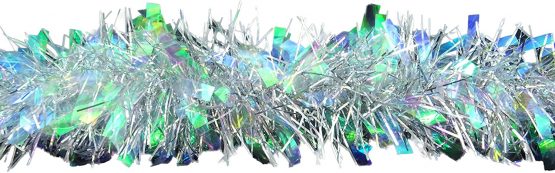 Christmas Concepts® 3m Christmas Tinsel - Christmas Decoration Tinsel (SILVER AND IRIDESCENT) - Image 2