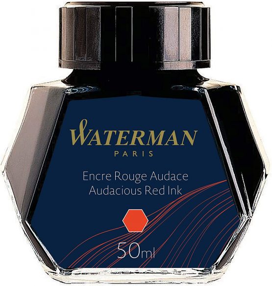 Waterman Fountain Pen Ink, Audacious Red, 50 ml Bottle - Image 2