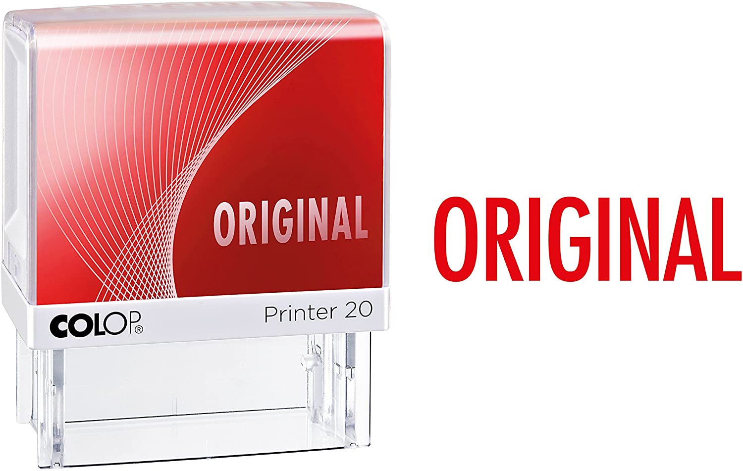 COLOP 100674 Self-Inking Text Stamp Original, Red, 14 x 38 mm