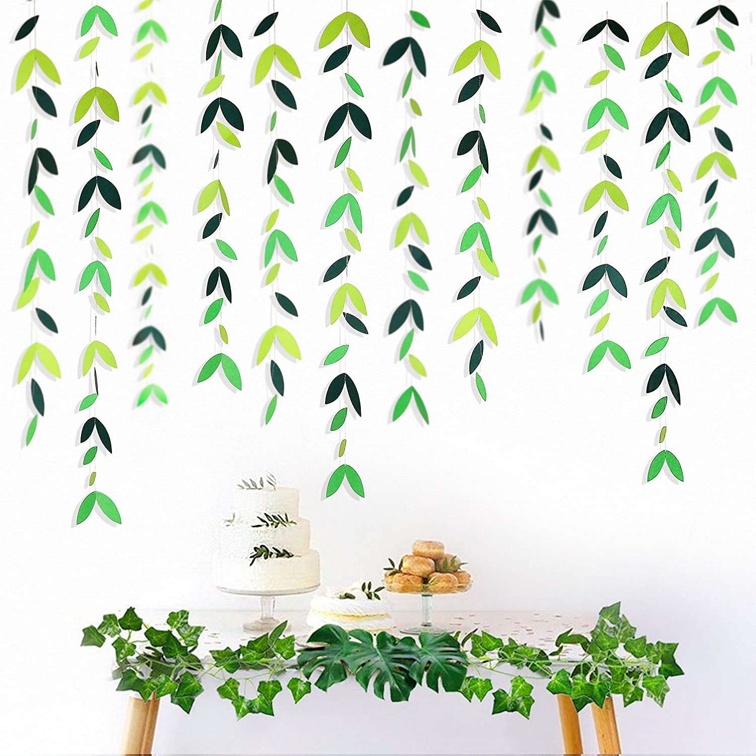 PinkBlume 52 Fts Spring Green Leaf Garland Party Decorations Kit for Birthday Baby Shower, Wedding, Engagement, Bridal Shower - Image 3