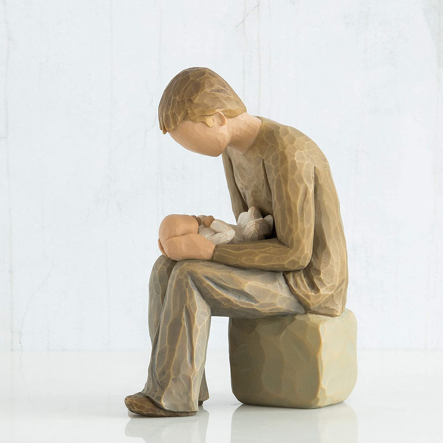 Willow Tree New Dad Figurine, Natural, Green, Blue, 6" height - Image 3