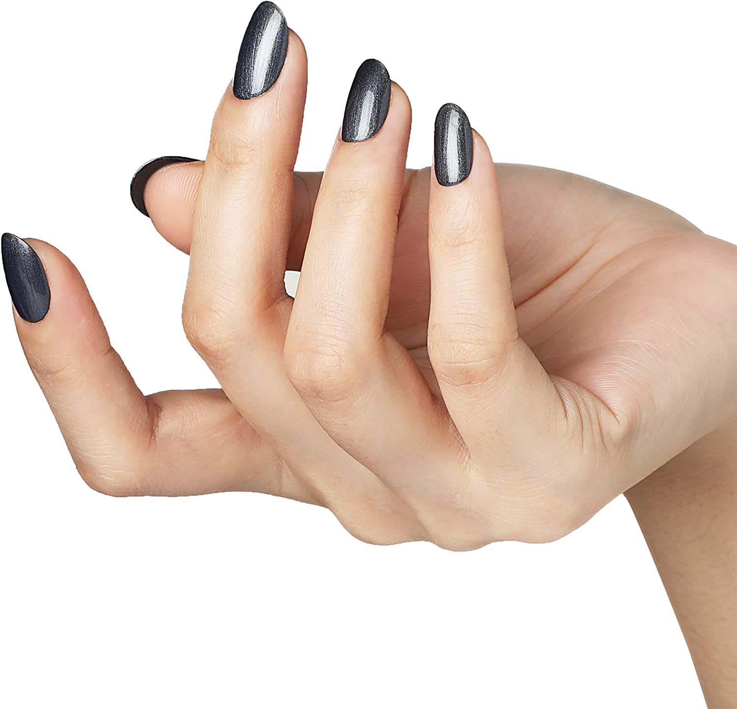 Bluesky Gel Nail Polish, Shiny Asphalt A022, Dark Grey, Glitter, Long Lasting, Chip Resistant, 10 ml (Requires Drying Under UV LED Lamp) - Image 4